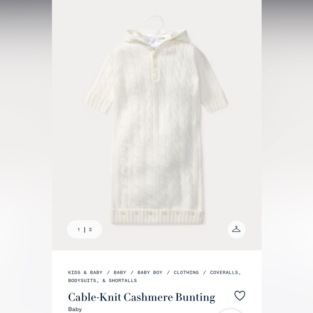 Cable-Knit Cashmere Bunting
